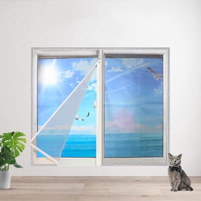 Raam Hor - Insectenwering - Buiten Zitten - Op Maat Gemaakt - 150x150cm - Grijs
