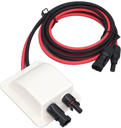 Dailygoods- Kabeldoorvoer Waterdicht - Dubbele Kabeldoorvoer - Aansluitdoos - Kabeldoorvoer voor Camper/Boten - UV-bestendig - IP68 Schokbestendig - Dakdoorvoer