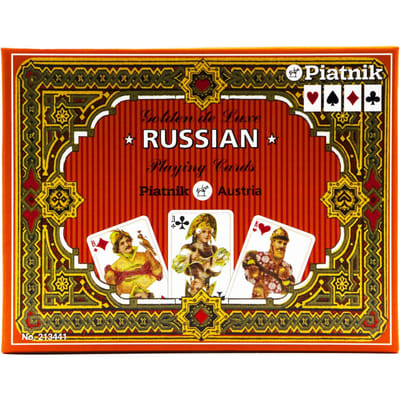 Cartes à Jouer Piatnik Lux Russes Dorées 2 Paquets