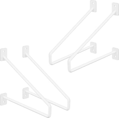 Set van 2 muurbeugels Plankdrager 2x 220 x 180 mm wit staal ML design