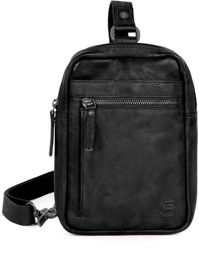 Leren Slingbag - Rustler - Zwart