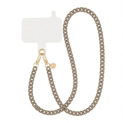 xoxo Wildhearts Telefoonkoord met clip - Vacay Bae - Lang telefoonkoord - Beige – geschikt voor iPhone / Samsung