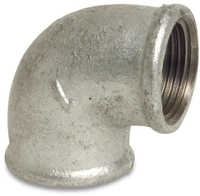 Verzinkte Tempergietfitting 90° Hoek 3/8" Binnendraad