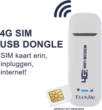 USB 4G Dongle - 4g router - WiFi modem - voor laptop en computer - simkaart - 150 Mbps - mifi router - wifi buddys - wifi hotspot