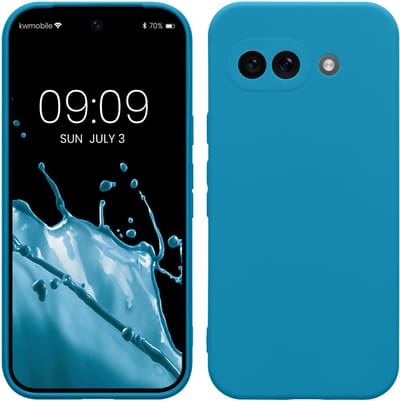 kwmobile telefoonhoesje geschikt voor Google Pixel 9a - Hoesje voor smartphone - Precisie camera uitsnede - In Caribisch blauw