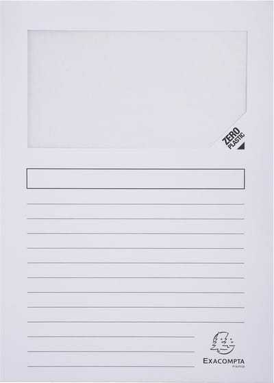 Exacompta 4x FOREVER® Pak van 100 venstermappen 120g/m2 - 22x31cm voor A4 - Wit - 50110E
