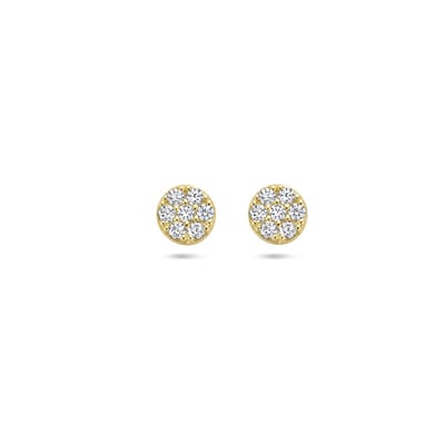 14K geelgoud oorknoppen zirkonia 4027985