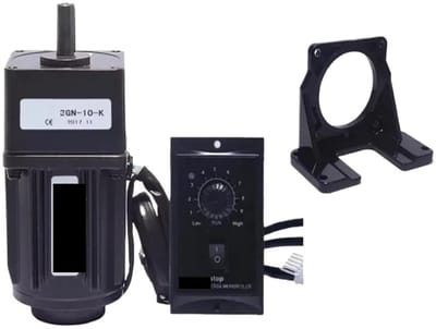 Wisselstroommotor - Reductiemotor Industriële Motor - Machines Aandrijven - Variabele Snelheid - 15 W 220 V - Grijs