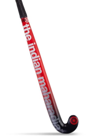 The Indian Maharadja Jhuknaa Ultra-37.5 inch-carbon 100 Hockeystick Unisex - zwart-felrood