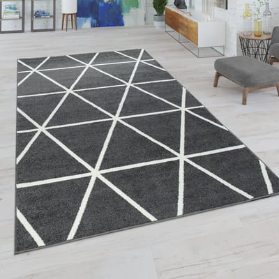 Paco Home Woonkamer Vloerkleed, Moderne Pastelkleuren, Scandinavische Stijl, Ruitpatroon 60x100 cm