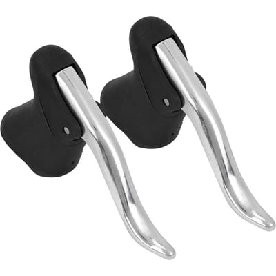 1 Paire Poignées de Frein en Alliage d'Aluminium pour Vélo de Montagne et Route, Leviers de Frein pour Cyclisme silver Black