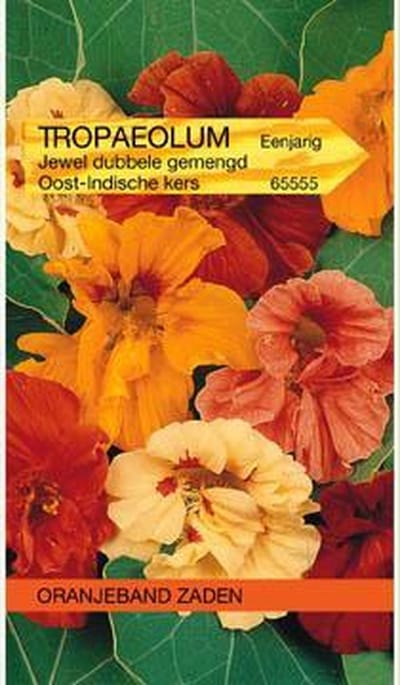 Tropaeolum, Oost-Indische kers Jewel dubbelbl. gemengd