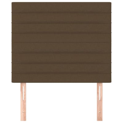 vidaXL - Hoofdbord - donkerbruin - 80x5x118/128 - cm - stof