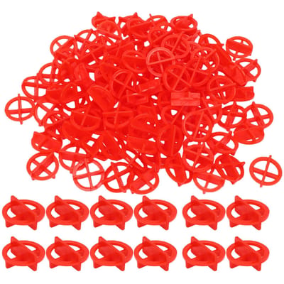 500 PIÈCES Écarteurs de Carrelage Amovibles 1/16 pouce 2 mm Réutilisables Outil de Construction de Mur et de Sol Système de Mise à Niveau de Carrelage Rouge 2,0 mm Red 2.0mm