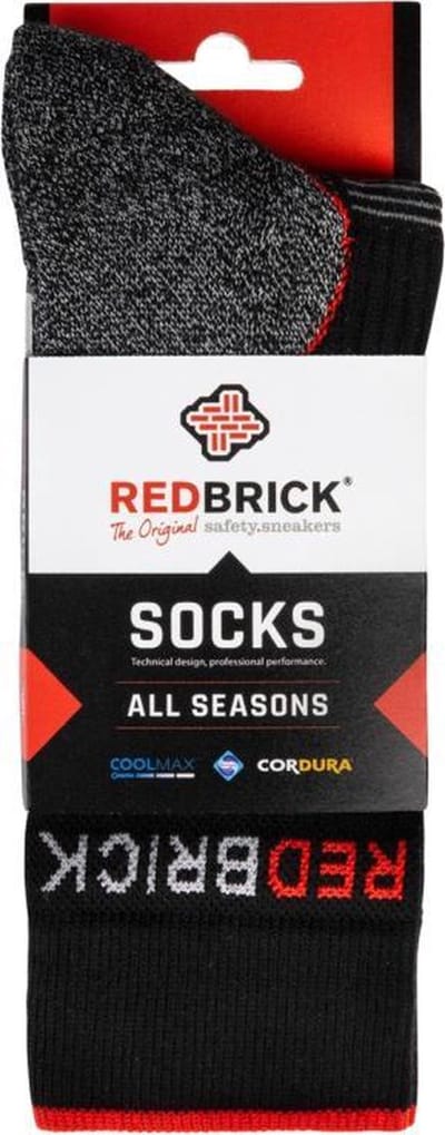 Redbrick Werksok All Season Zwart - Sokken - 39-42
