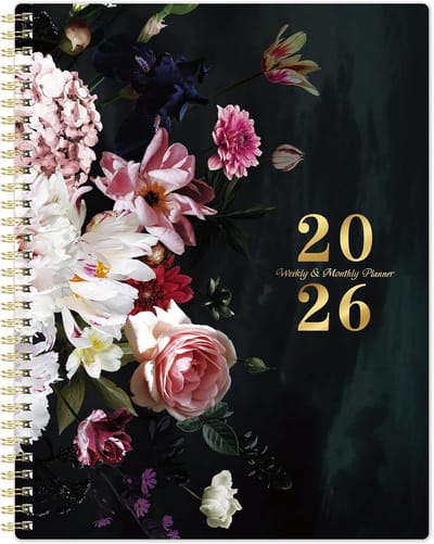 2025 Planner - Agenda Jaar - Planning Maken - Maandelijkse Tabbladen - 23 x 29 cm - Zwart