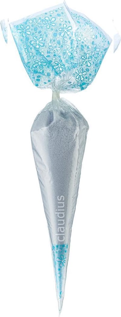 Scrubzout Lavendel - 300 gram in puntzak blauw - set van 6 stuks - Hydraterende Lichaamsscrub