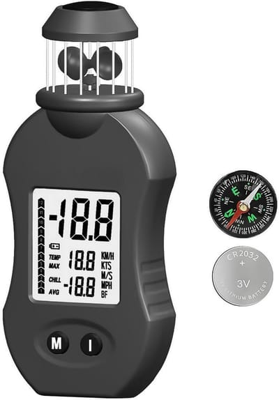 Digitale Windmeter Anemometer met Kompas - Meet Windsnelheid en Temperatuur