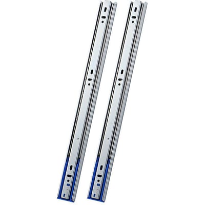 Aoresac Lot de 2 glissières de tiroir à fermeture douce en acier robuste pour tiroir à montage sous plan avec billes de 12 pouces 12in bleu/argenté