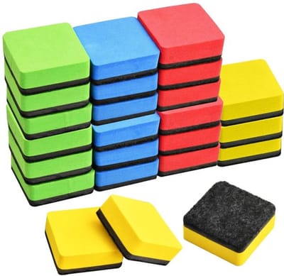 Whiteboardwisser Magnetisch - 24 Mini Spons - Draagbaar - EVA Materiaal - Gemakkelijk Op te Bergen - Comfortabel in de Hand - Whiteboardgum