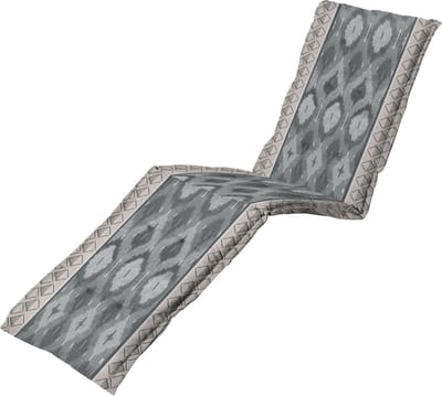 Madison - Tuinkussen - Ligbedkussen - 200 x 60cm - Ikatin Grey - Grijs