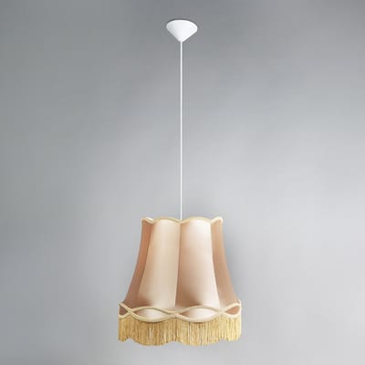 QAZQA granny - Retro Hanglamp met kap - 4 lichts - Ø 450 mm - Goud/messing - Woonkamer | Slaapkamer | Keuken