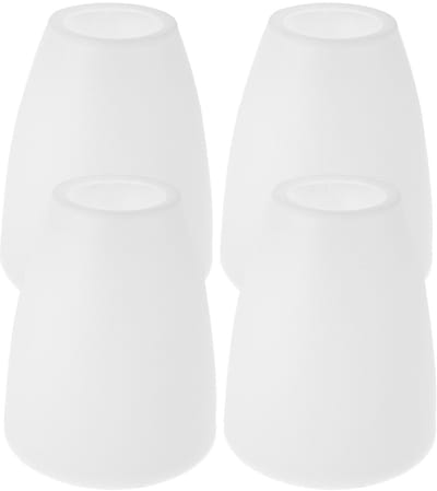 Allecto - Plastic Lampshade - Vervangende Lampenkap - Modern - Witte Rond - Geschikt voor Tafellamp en Vloerlamp - Set van 4