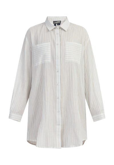 Dreimaster Lang blouseshirt Dames Lichtblauwe strepen