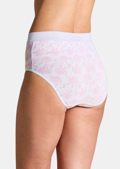Set corrigerende slips van katoen - wit / paars / rosé - Gr. 38 van Goldner Fashion