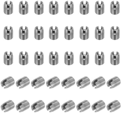 40 Stuks Zelfborende Draad Inserts M3 M5 6mm RVS Draadverbindingen voor Schadeherstel en Bevestiging
