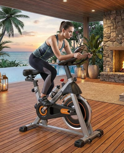 Hometrainer Ergometer – Stil Magnetisch - Stil Magnetisch Binnenfiets 13,6 kg - Medahomestore