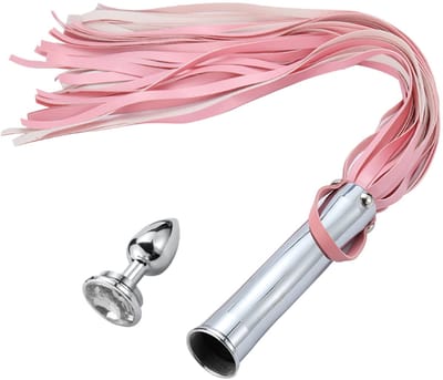 Fixxx - Aluminium Flogger met Verborgen Buttplug - Roze