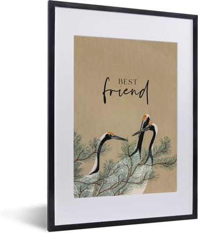 Fotolijst incl. Poster - Best friend - Quotes - Spreuken - Vrienden - BFF - 30x40 cm - Posterlijst