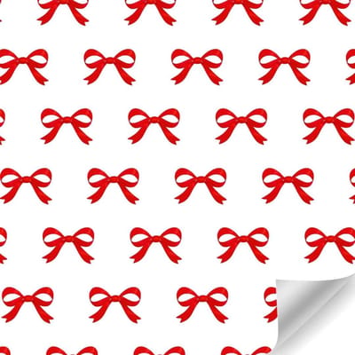 Papierrol Cadeaupapier – Strikken Rood – 50 cm x 100 m – Duurzaam & Recyclebaar Inpakpapier – Voor Cadeaus, Winkels & Feestdagen