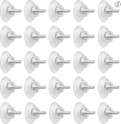 Equivera Zuignap met schroefdraad - Transparante Zuignap - 15 Stuks
