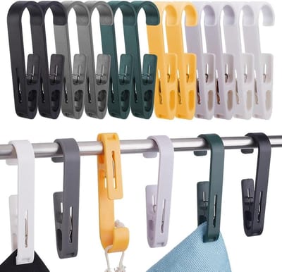 Grote Wasknijpers - Kledingclips Ophangen - Kleding Organiseren - Duurzaam Kunststof Materiaal - 13.4 cm Lang - 6 Kleuren