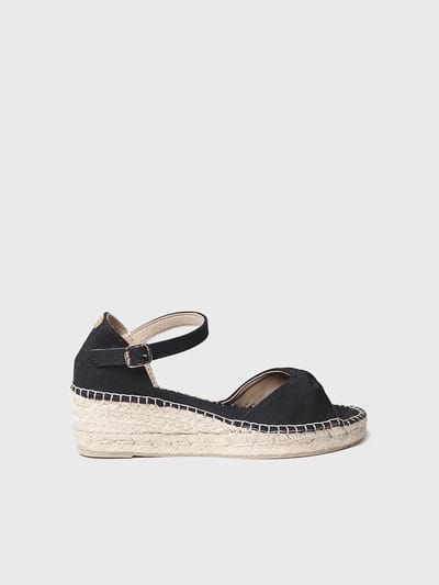 Espadrille met gebogen sleehak | BILMA-L