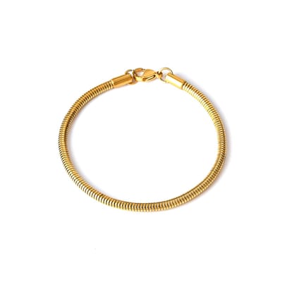 ABkettinkjes - Armband - Slang - Slangenarmband - Soepel - Gold plated - Verguld - 18K