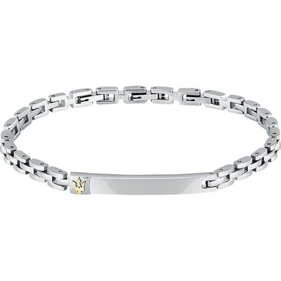 Maserati - bracelet - JM324AVD55 - iconic - BR SS - roestvrijstaal - zilverkleurig - 18 + 3.5 CM