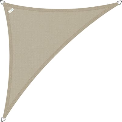 Buitenkado schaduwdoek driehoek 3.6x3.6x3.6 - HDPE/RVS - taupe