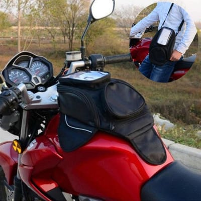Magnetische Motortanktas Waterdichte Telefoonhoes voor 6,5 Inch Touchscreen Universele Motoraccessoires zwart