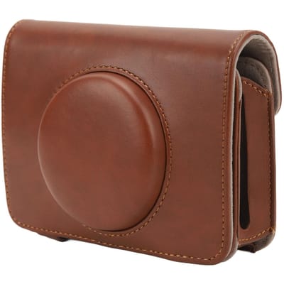 Sac pour appareil photo Étui de protection en cuir PU avec bandoulière réglable pour Kodak C210R brown