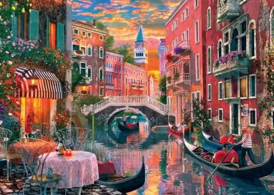 Puzzel 1000 stukjes - Legpuzzel volwassenen - Ontspannend tijdverdrijf - Levendige print - 70 x 50 cm - Venetië