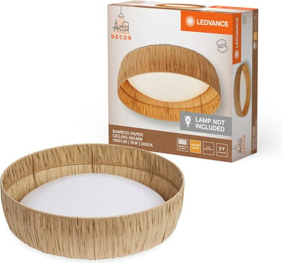 LEDVANCE Decor Bamboo Paper Plafondlamp 400 18W 830 Bruin