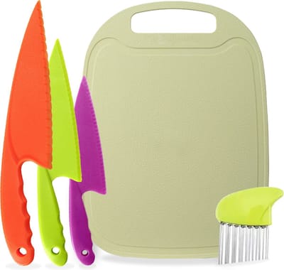 5 Delige Set - Kinderbestek - Kindermessen - Messensets - Kinder koksmes - Kindvriendelijke messen - LOUZIR