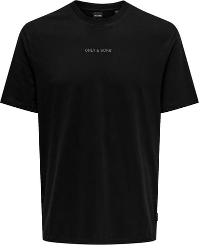 Only & Sons T-shirt Onslevi Life Reg Text Ss Tee Noos 22028147 Black Mannen Maat - XS