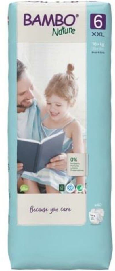 Bambo Nature Luiers Maat 6 (16-30 kg) - 2 x 40 stuks - Voordeelverpakking