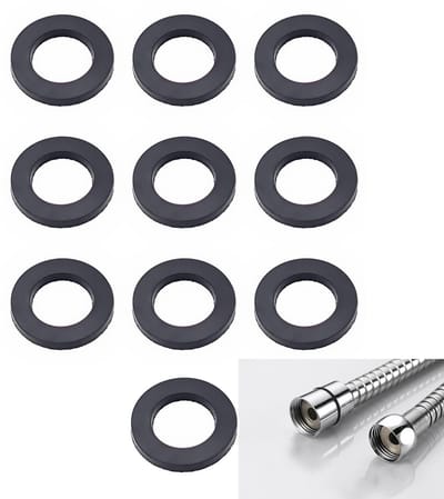 Dailygoods- Douchekopringen 10 stuks - Doucheslangafdichtingsringen 3/4 inch - Rubber - Vervangende slangringpakking - Lekvrije afdichting - Duurzaam en slijtvast - Afdichtingsringen
