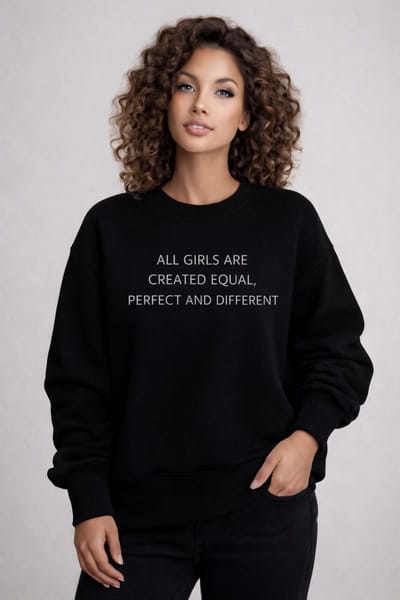 La Booty Oversized Trui Zwart – Sweater – Streetwear – All Girls- Premium Katoen- Made Belgium- Maat L / XL