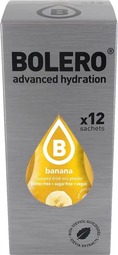 Drinkmix (bananensmaak) 12 zakjes - 9g (Banaan)|Drink Mix (banana flavor) 12 packets of 9g (Banana)|Préparation pour boisson (saveur de banane) 12 sachets de 9g (Banane)